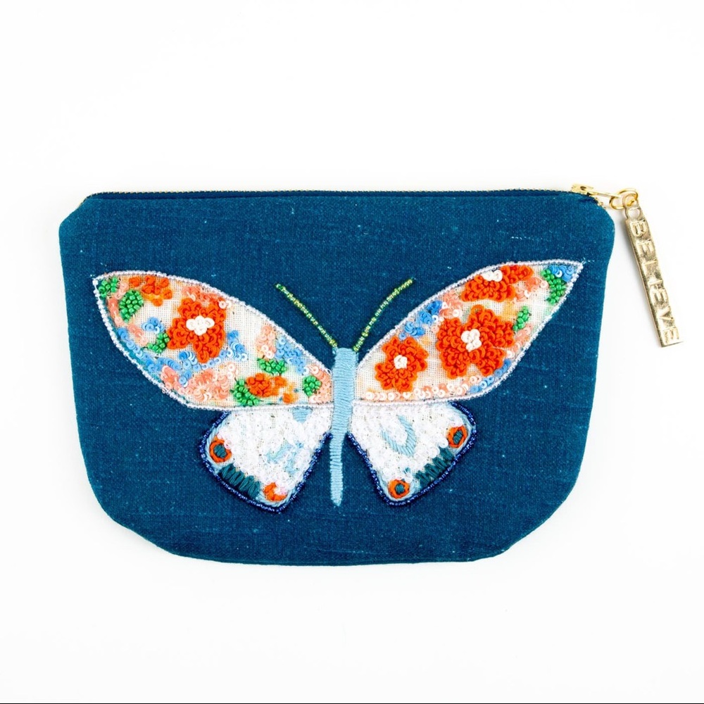 XOXO Dominique | Beaded Butterfly Pouch